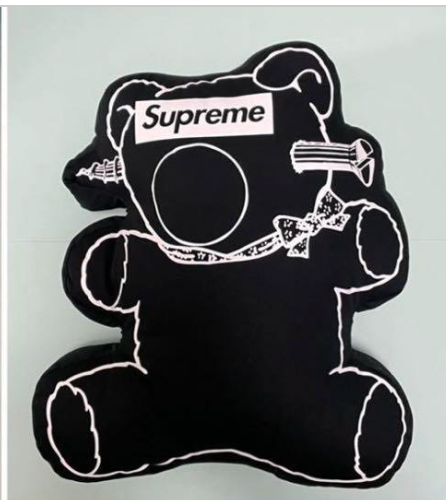 Supreme Undercover Bear Pillow Black