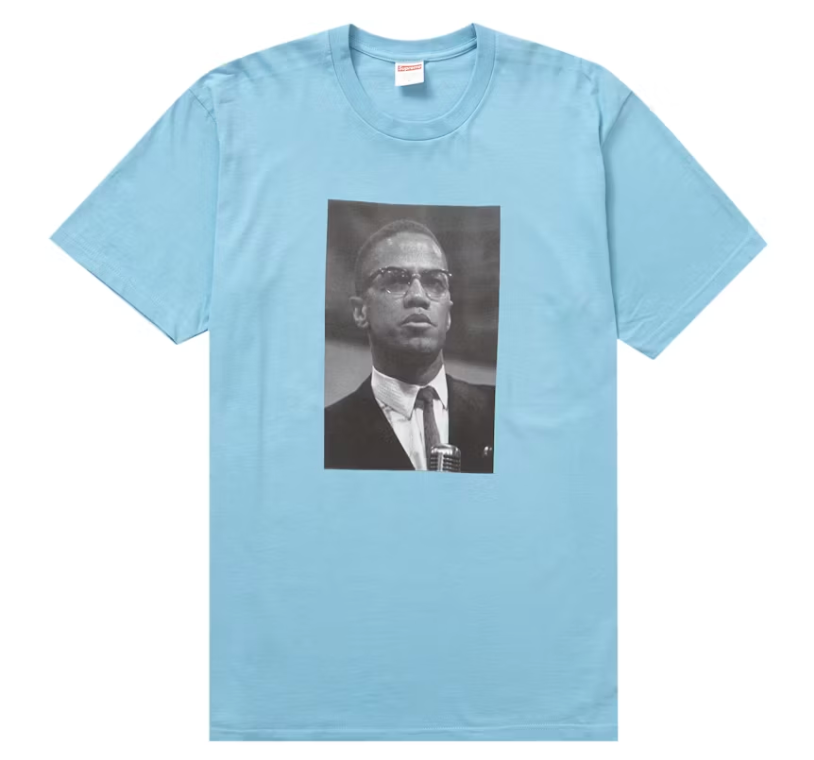 Supreme Roy DeCarava Malcolm X Tee Light Slate