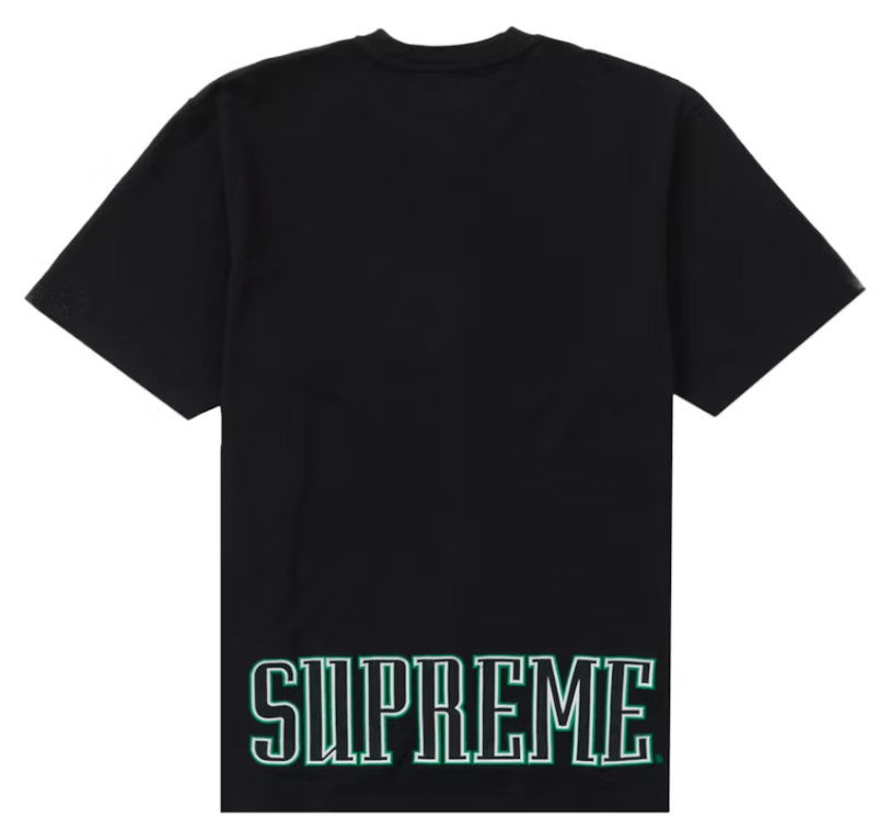 Supreme Contrast Appliqué S/S Top Black