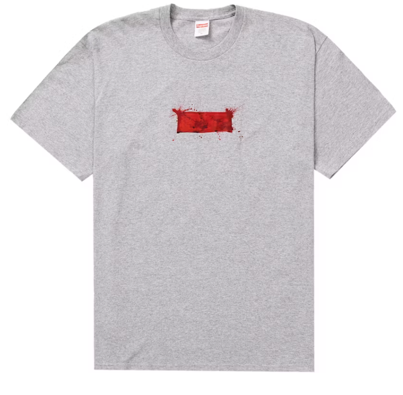 Supreme Ralph Steadman Box Logo Tee Heather Grey