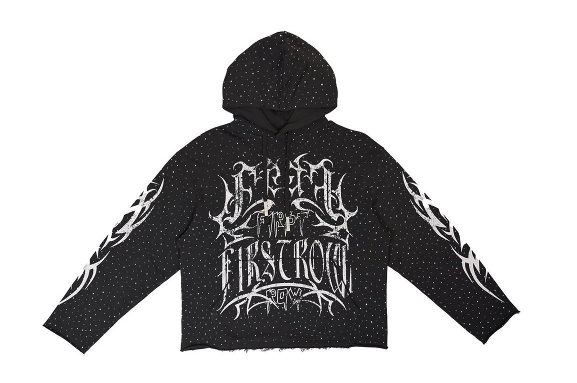 Y2K TRIBAL ALLOVER STUD HOODIE