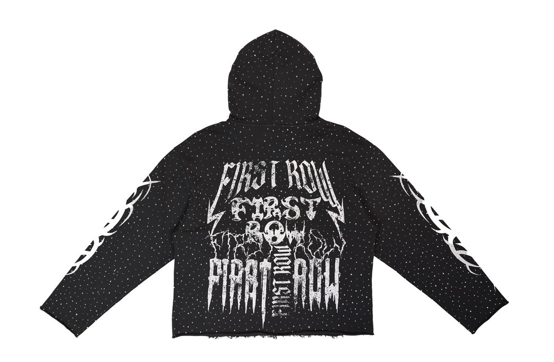 Y2K TRIBAL ALLOVER STUD HOODIE