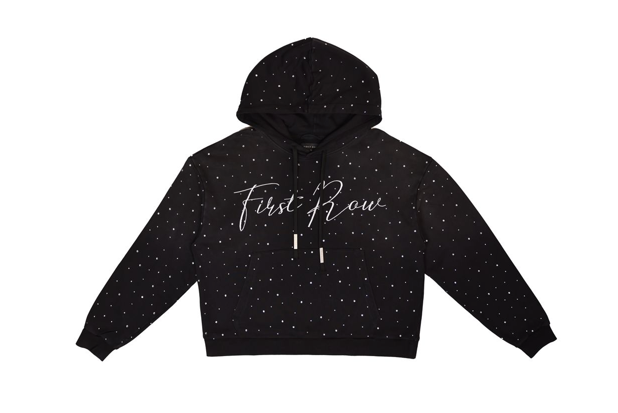 ALLOVER RHINE STONE PULLOVER HOODIE