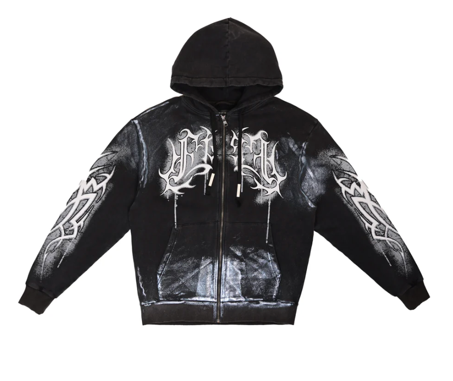 Y2K TRIBAL FULL ZIP HOODIE