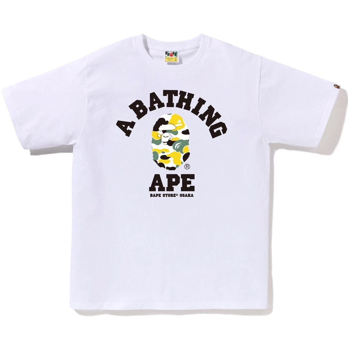 Bape Store Osaka College Camo Tee White