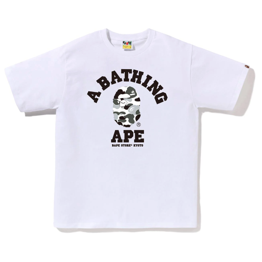 Bape Store Kyoto College Camo Tee White
