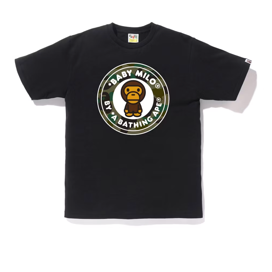 BAPE 1st Camo Milo Busy Works Tee Black/Green