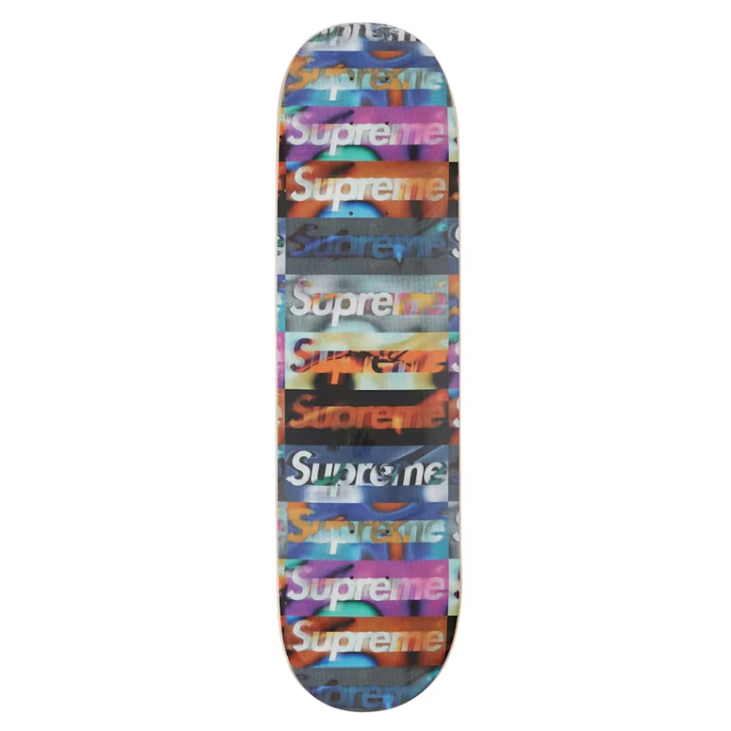 Supreme Distorted Logo Skateboard Deck Black