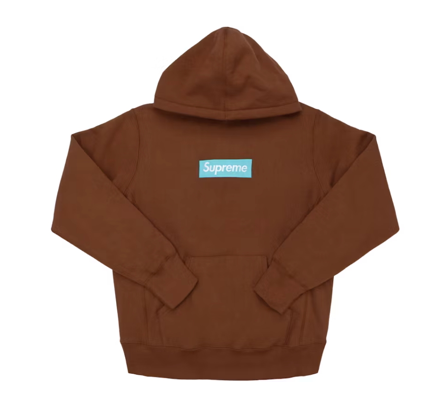 Supreme Box Logo Hooded Sweatshirt (FW17) Rust PRE OWNED