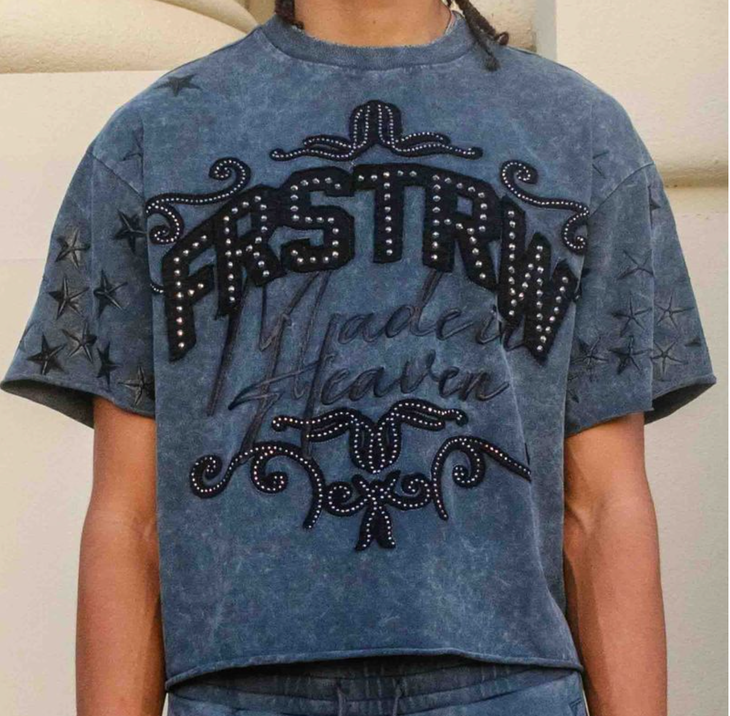 Made in Heaven Gathered Star Cropped tee