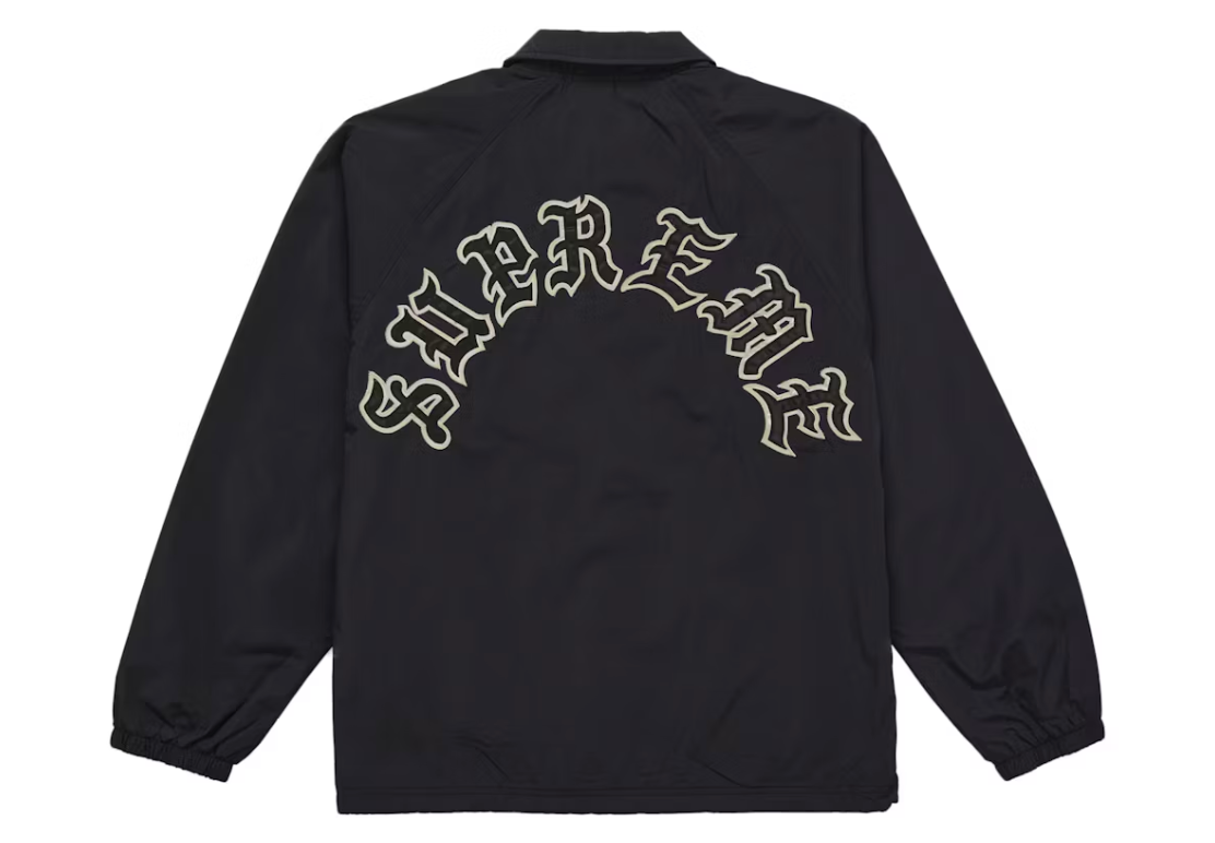Supreme Old English Arc Coaches Jacket Black