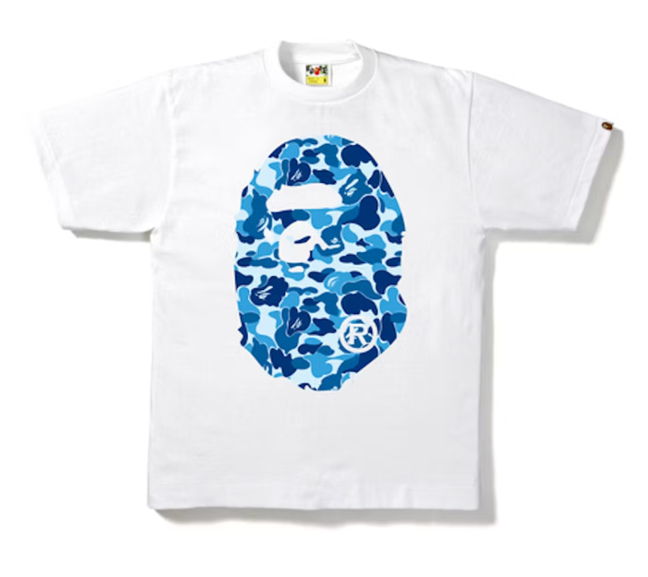 BAPE ABC Camo Big Ape Head Tee White