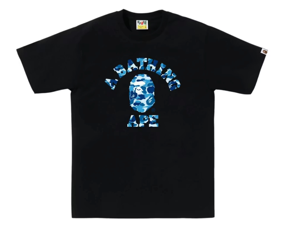 BAPE ABC Camo College Tee (FW25) Black/Blue
