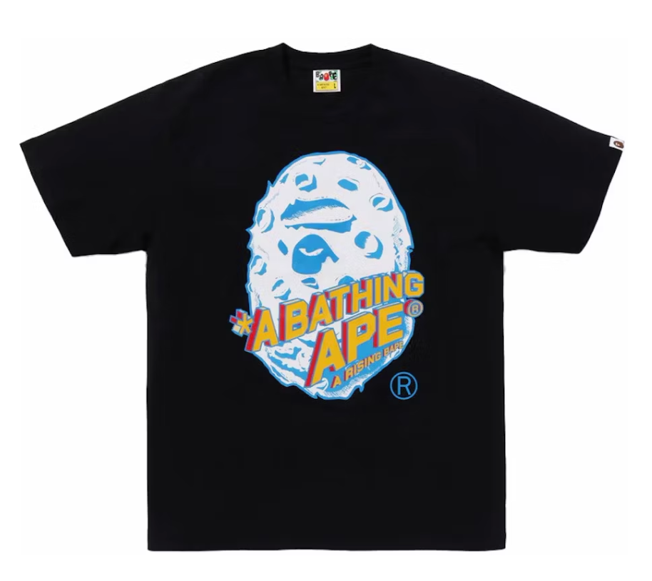 BAPE Moon Ape Head Tee Black