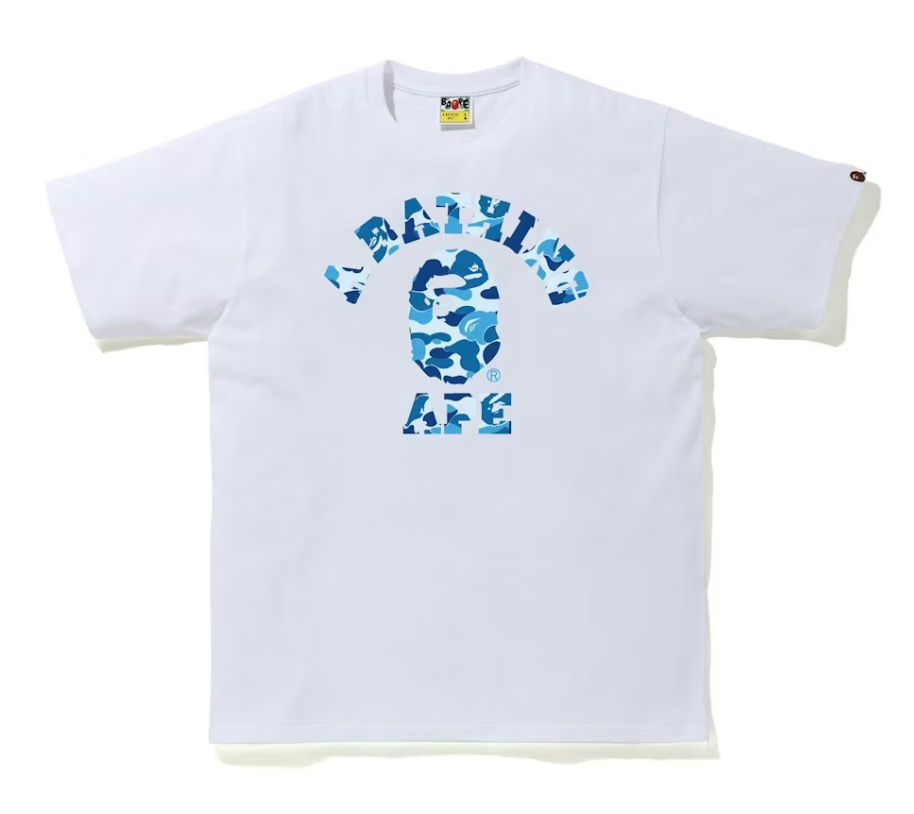 BAPE ABC Camo College Tee (SS21) White/Blue
