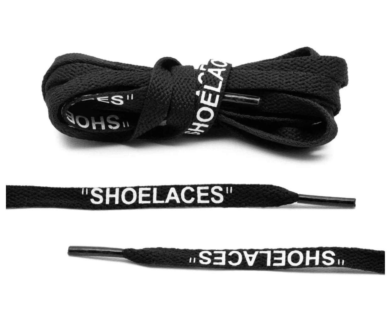 Black Off-White Style "SHOELACES"