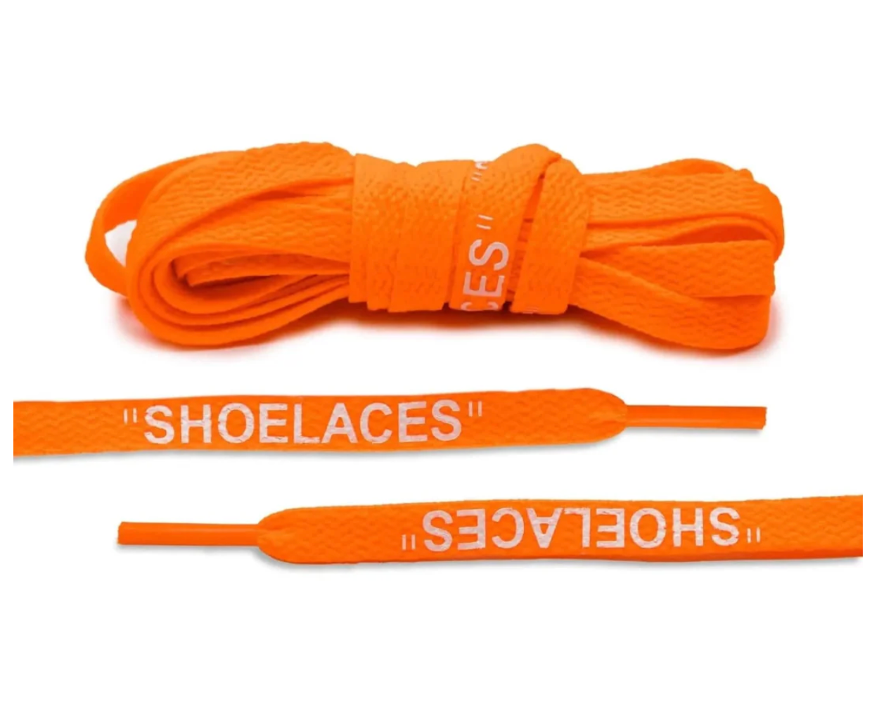 Neon Orange Off-White Style "SHOELACES"