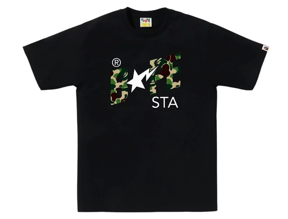 BAPE ABC Camo Sta Logo Tee Black/Green