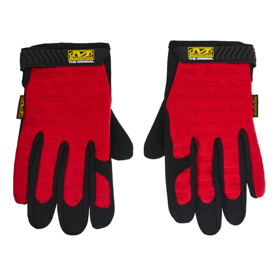 Supreme Mechanix Leather Work Gloves Red LG