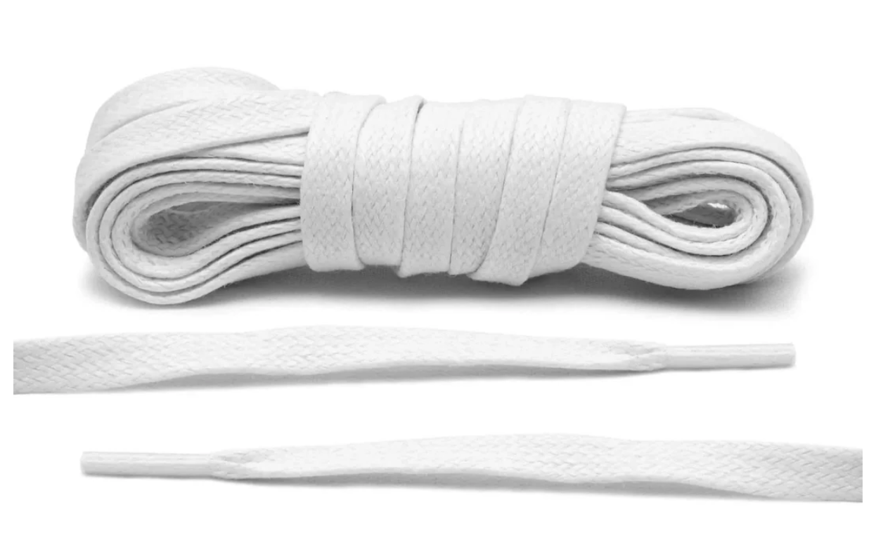 White Waxed Shoe Laces