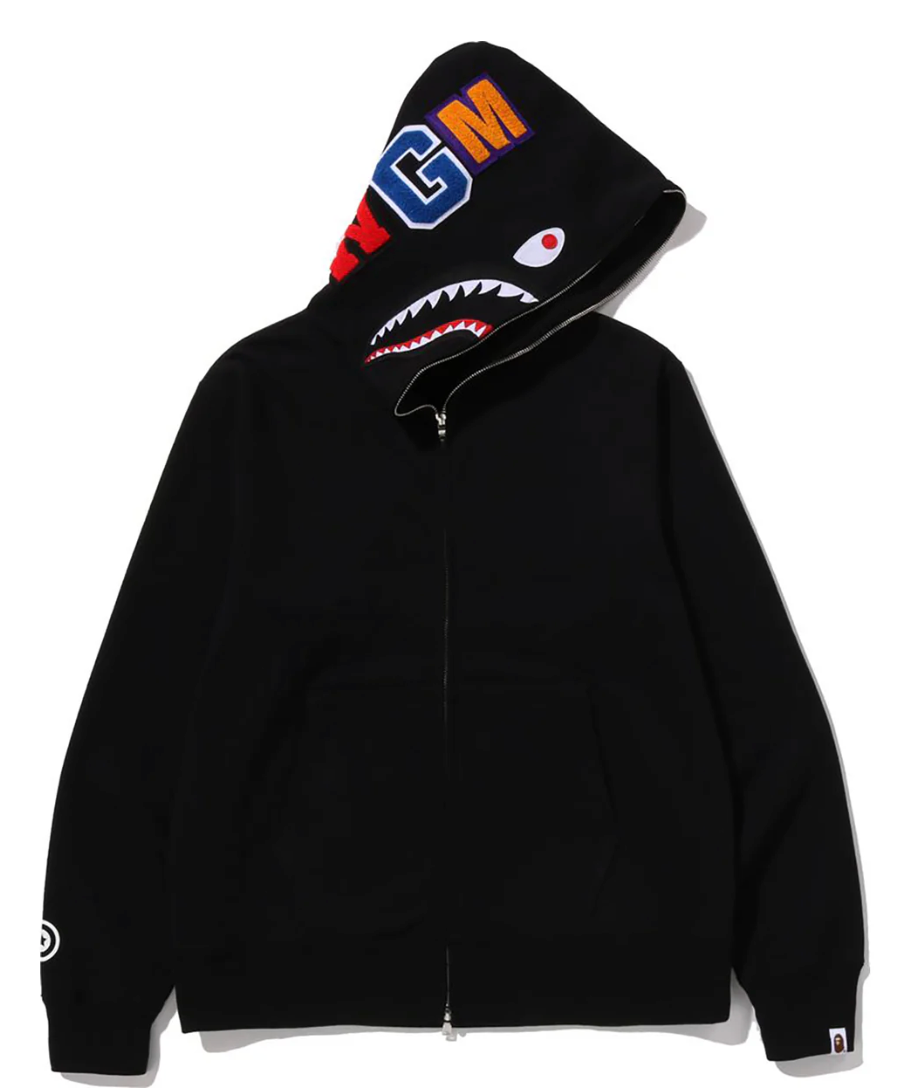 BAPE Shark Full Zip Hoodie Black