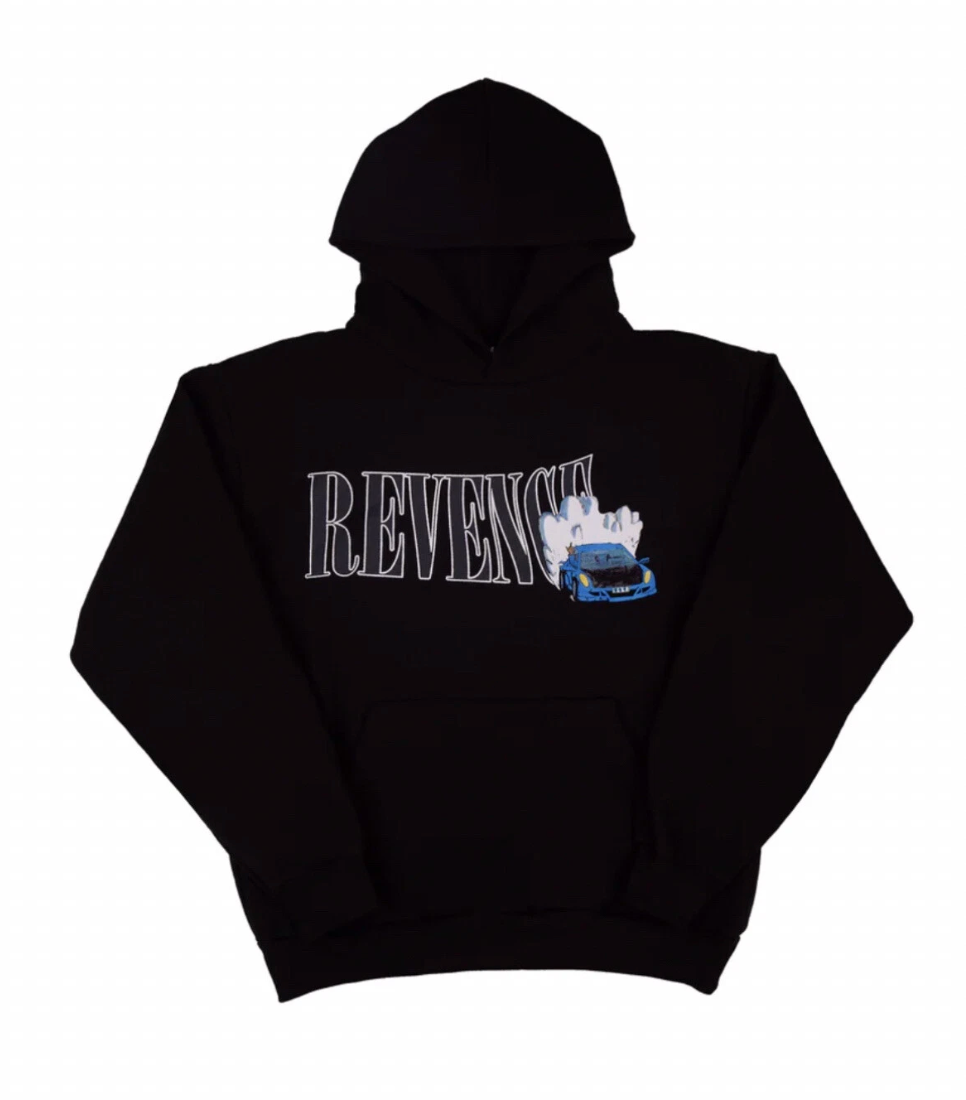 Juice WRLD x Revenge "Burnout" Hoodie Blue Car