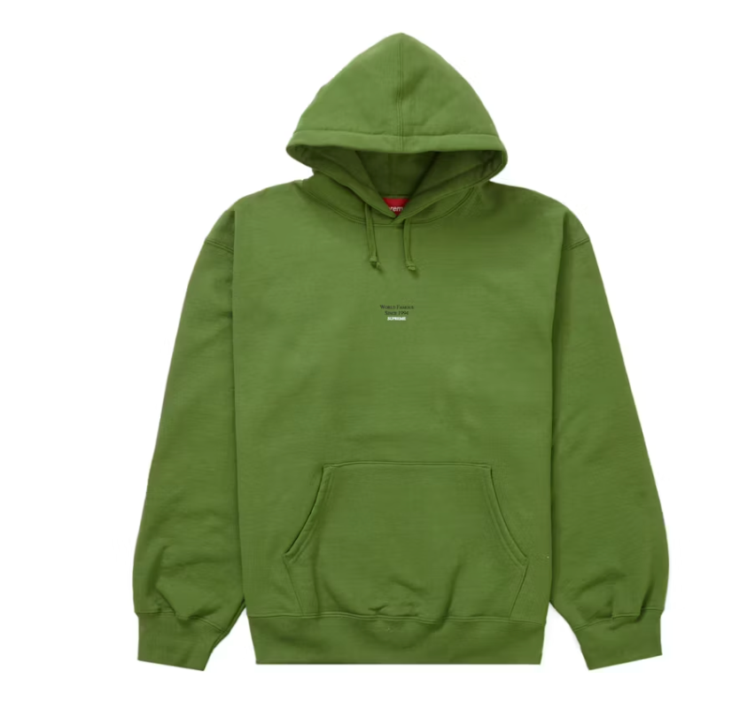 Supreme World Famous Micro Hooded Sweatshirt Green