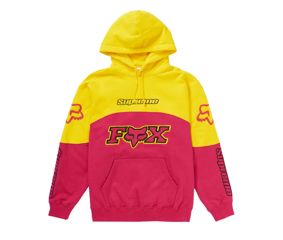 Supreme Fox Racing Hooded Sweatshirt Pink