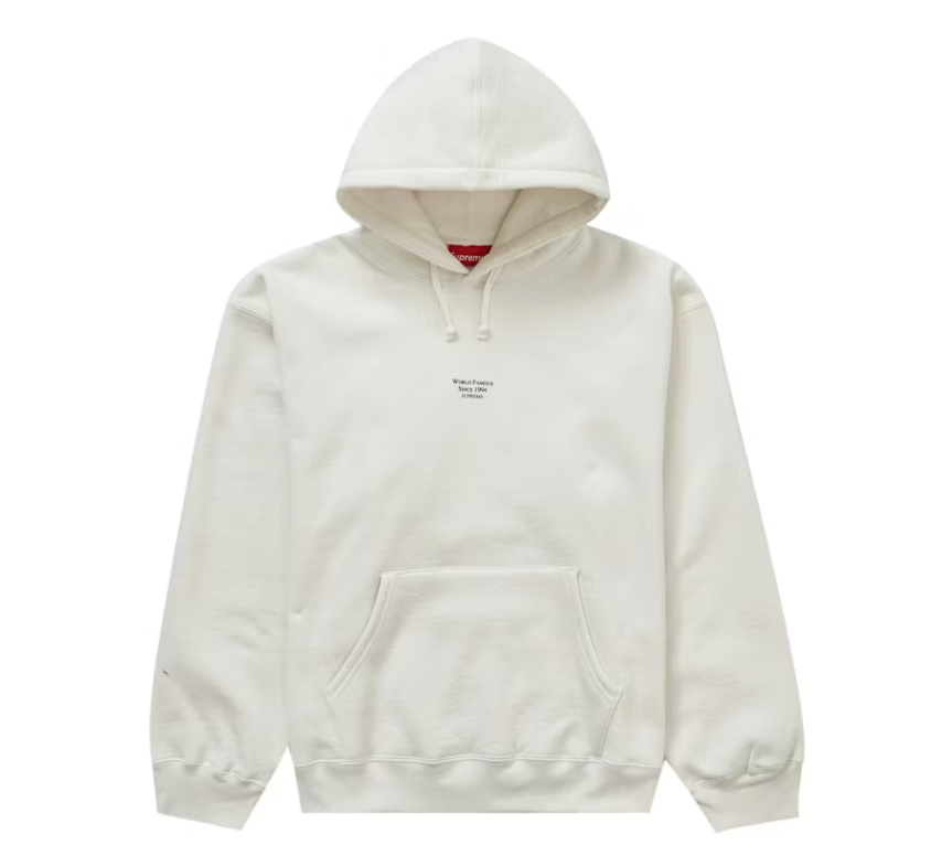 Supreme World Famous Micro Hooded Sweatshirt White