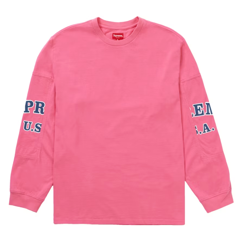 Supreme Cutout Sleeves L/S Top Pink