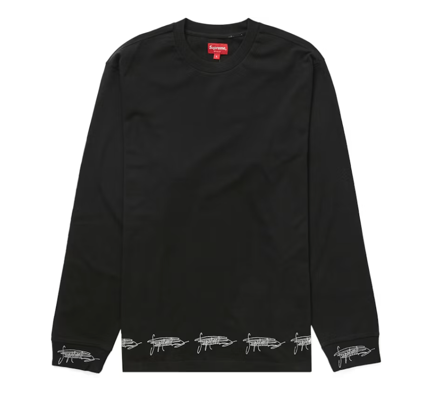 Supreme Signature L/S Top Black