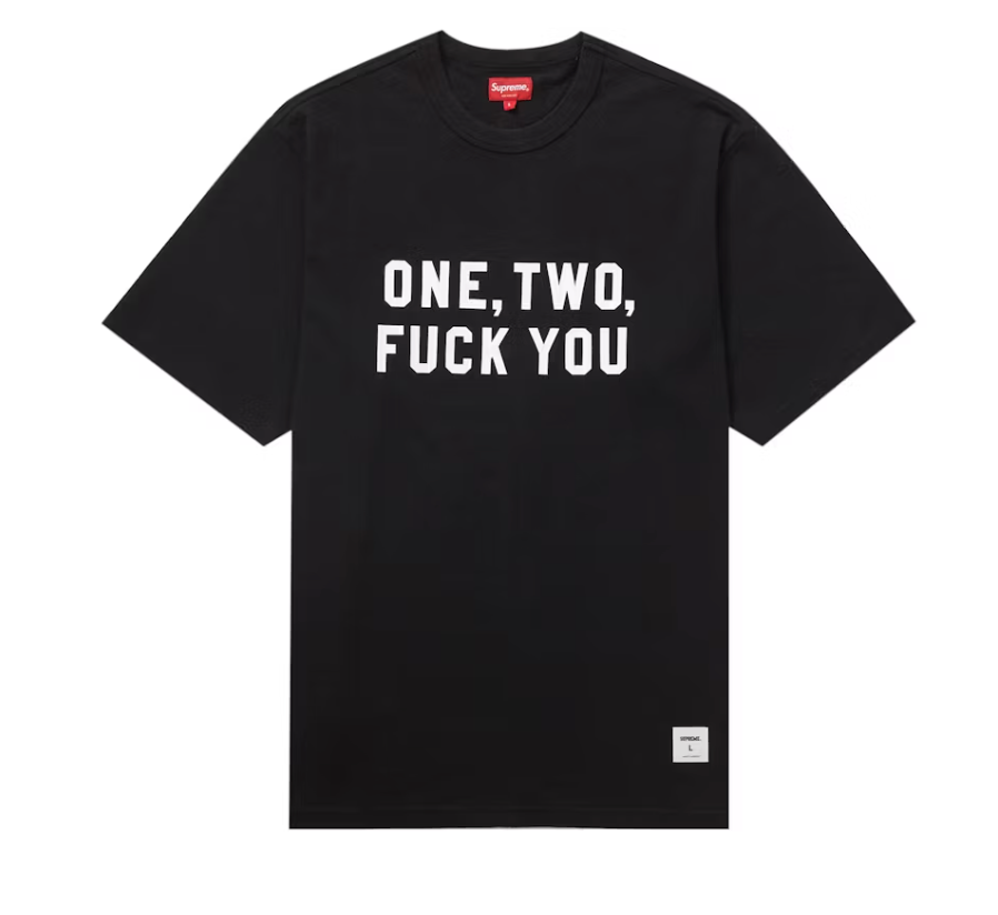 Supreme One Two Fuck You S/S Top Black