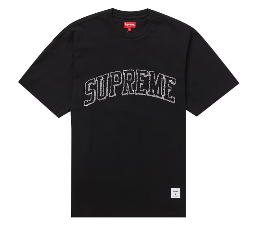 Supreme Sketch Embroidered S/S Top Black