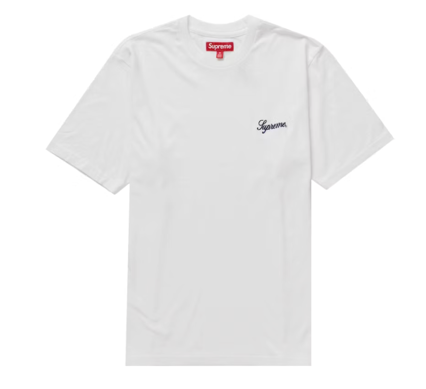 Supreme Washed Script S/S Top (FW23) White