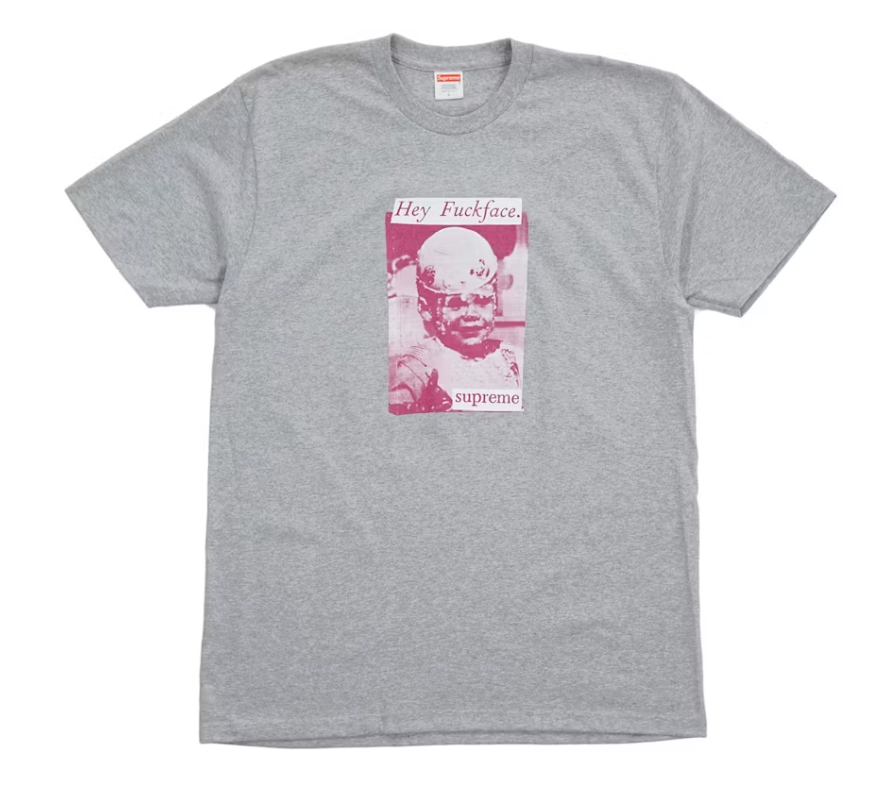 Supreme Fuck Face Tee Heather Grey