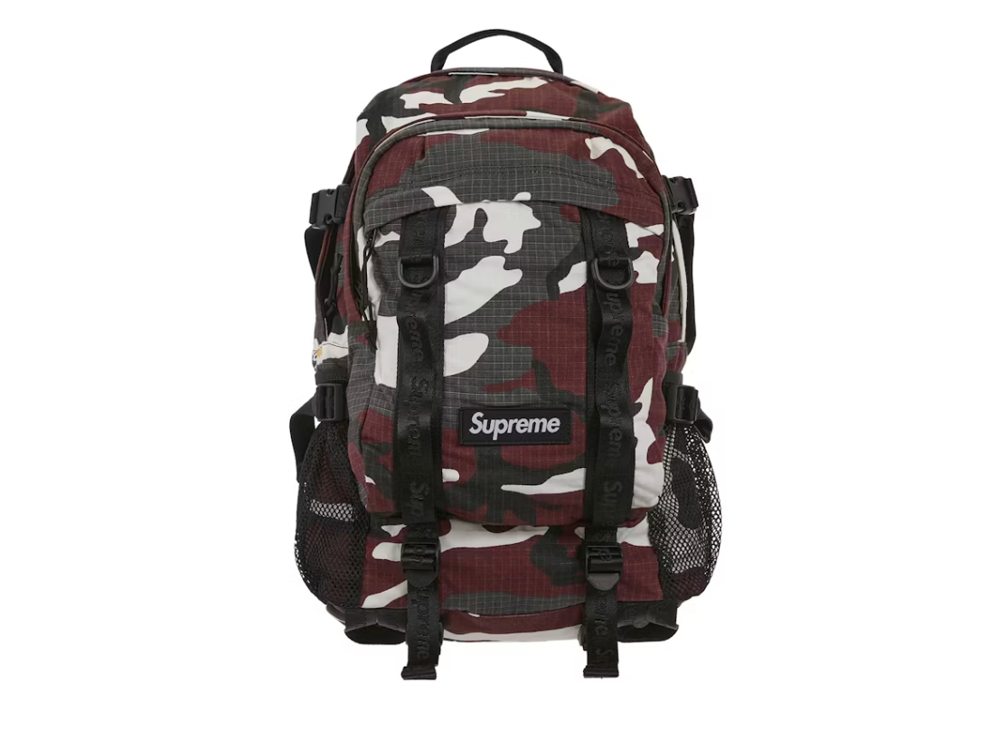 Supreme Logo Backpack (SS26) Red Camo