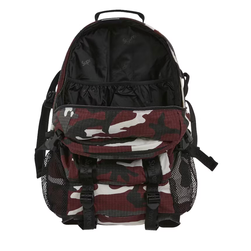 Supreme Logo Backpack (SS26) Red Camo – Doused