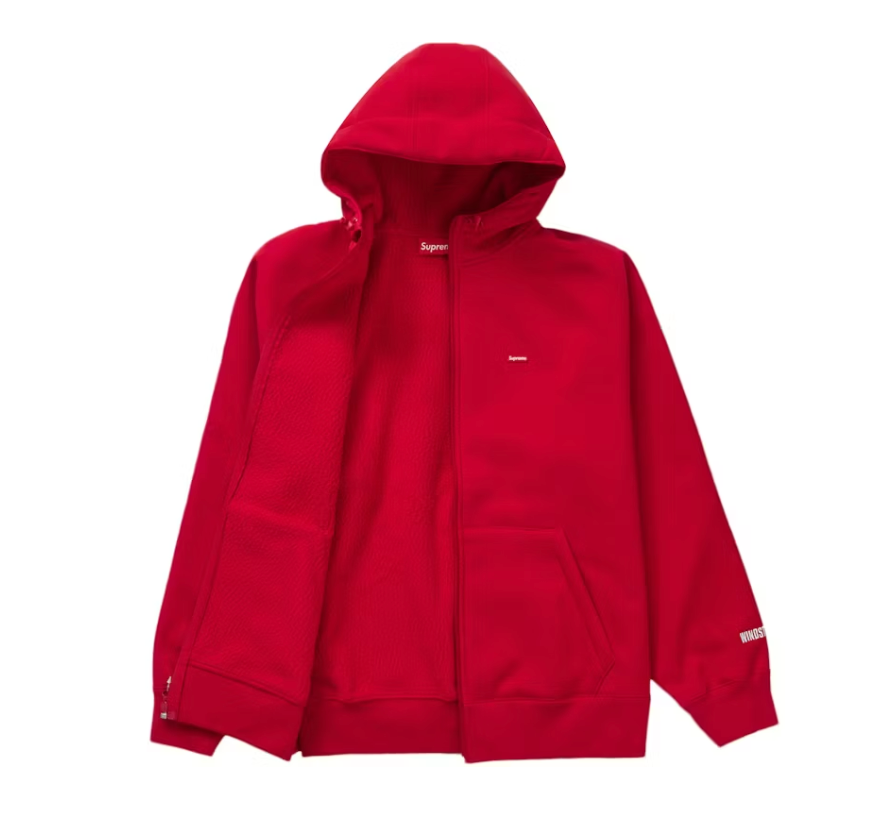 Supreme WINDSTOPPER Zip Up Hooded Sweatshirt (FW22) Red