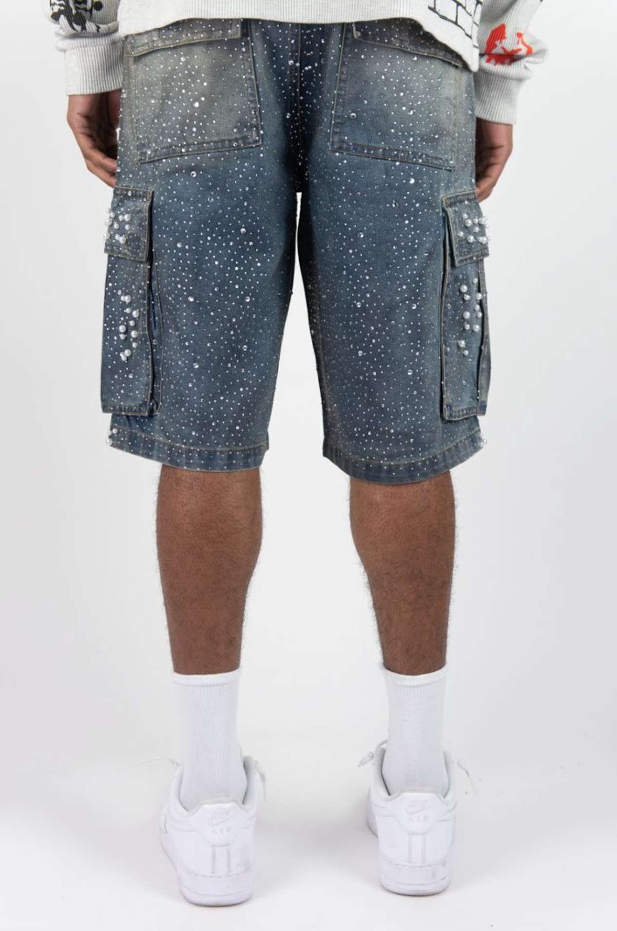R3BEL FROSTY DENIM JORTS INDIGO