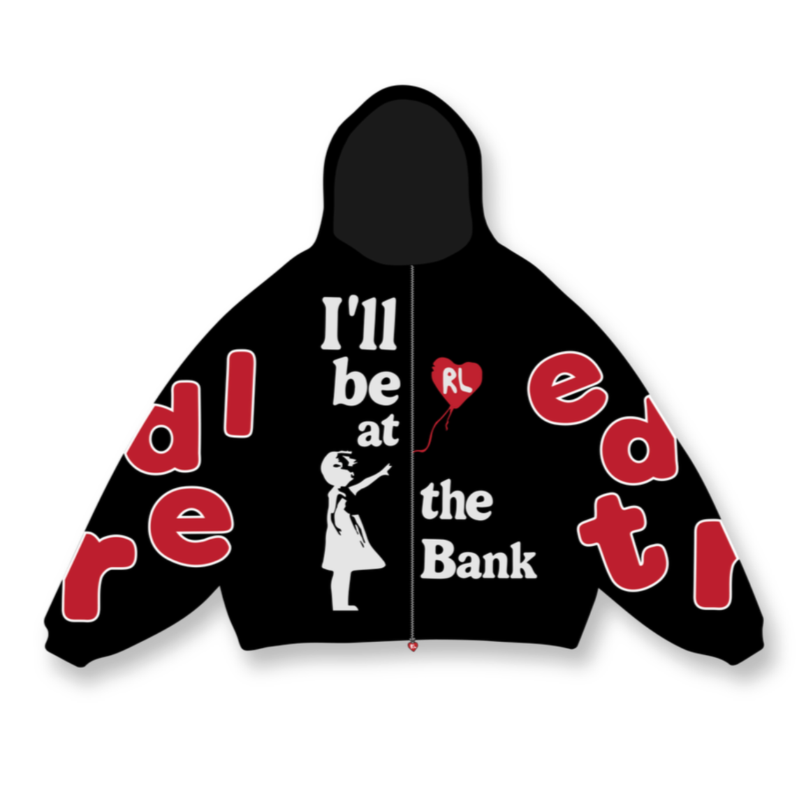 I'll Be at the Bank Scattered Zip Up