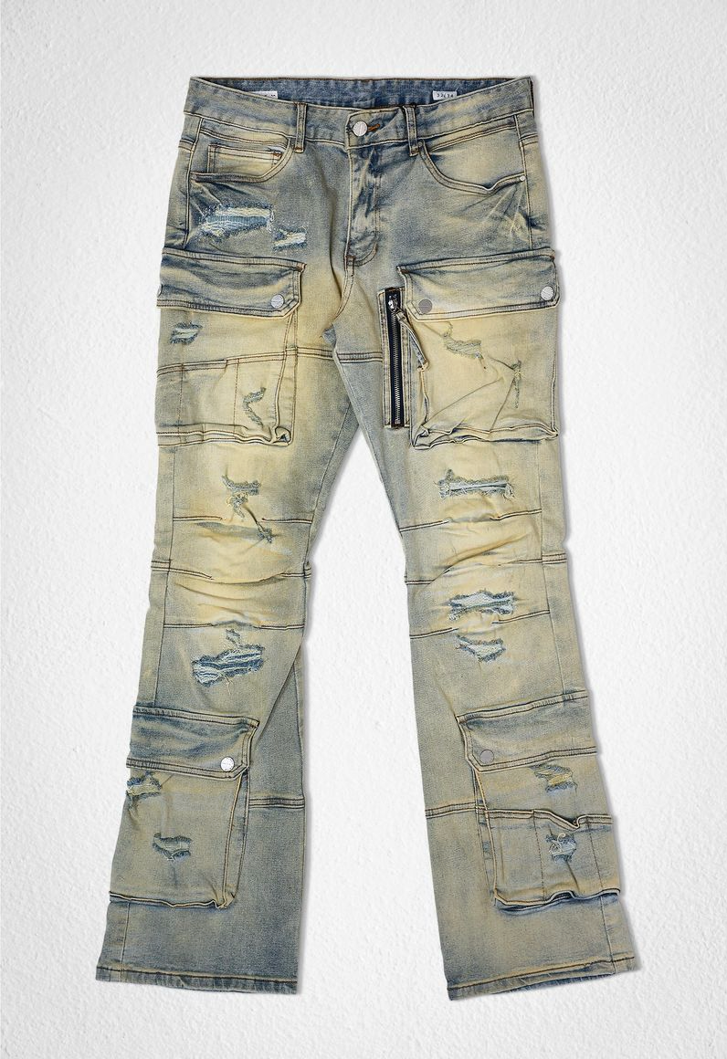 Light Wash Cargo Jean