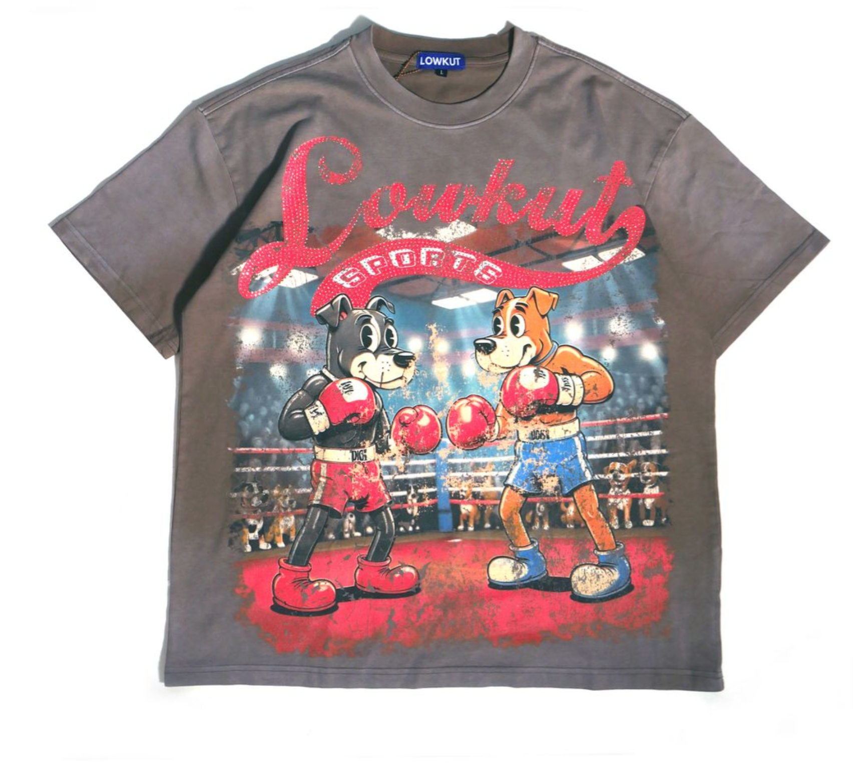 Lowkut Fighters Crystal Tee Brown
