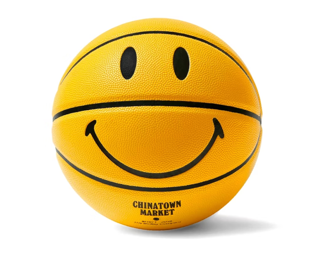 Chinatown Market Smiley Basketball Yellow