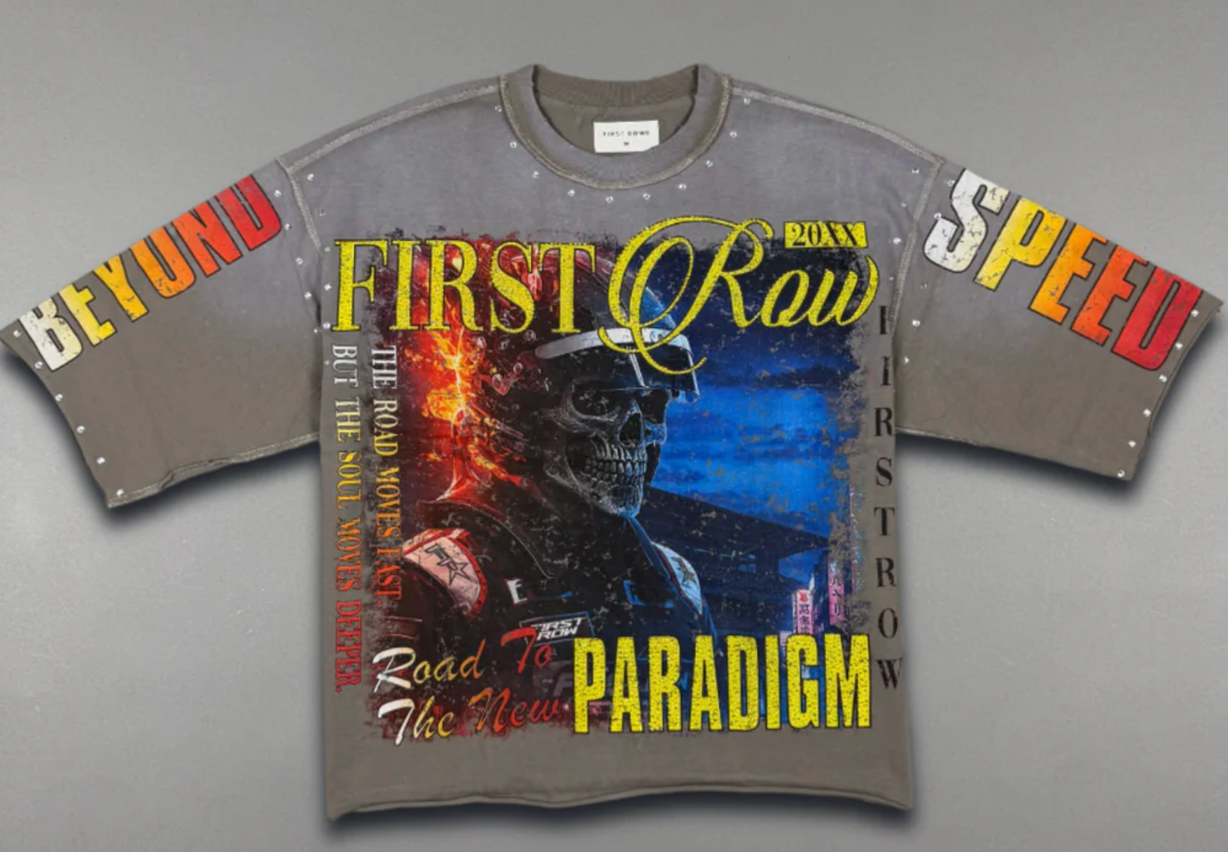 First Row T-Shirt - New Paradigm Breaker Tee - Light Grey