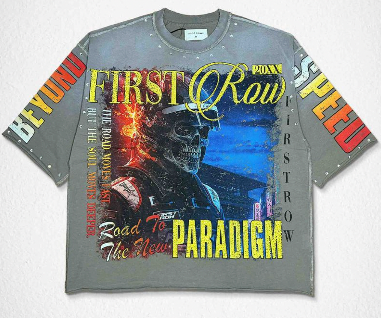 First Row T-Shirt - New Paradigm Breaker Tee - Light Grey