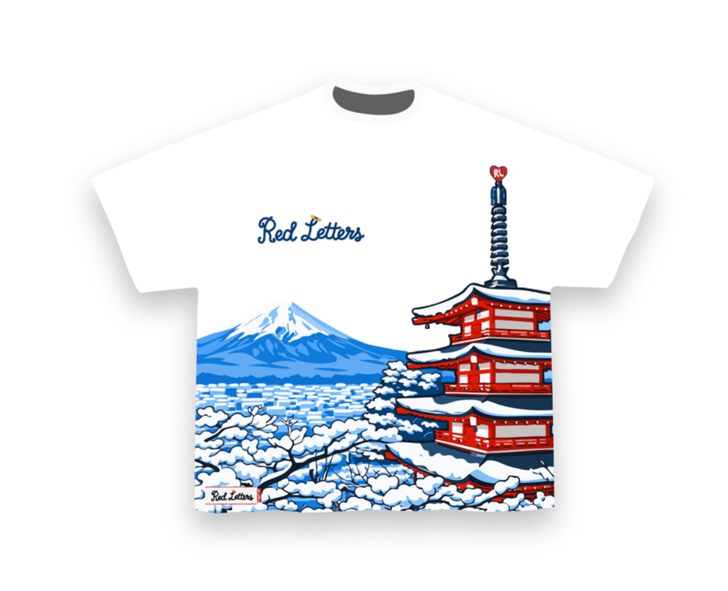 Red Letters Japan Fuji Tee