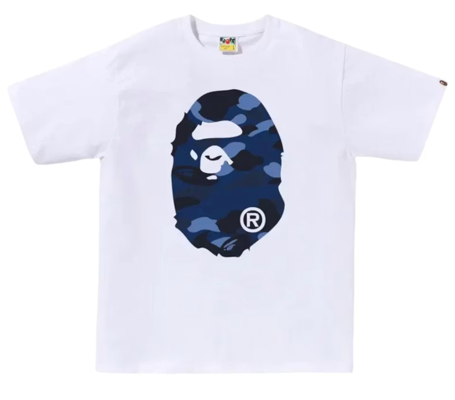 BAPE Color Camo Big Ape Head Tee (FW25) White/Navy