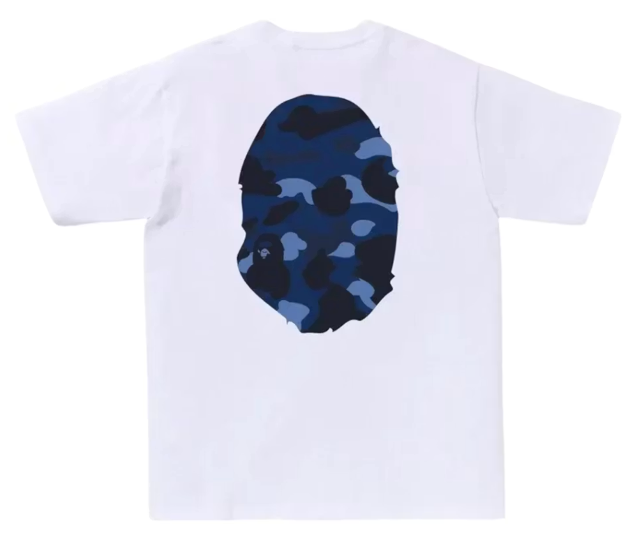 BAPE Color Camo Big Ape Head Tee (FW25) White/Navy