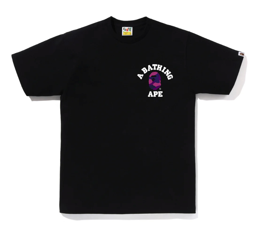 BAPE Camo College ATS Tee Black/Purple