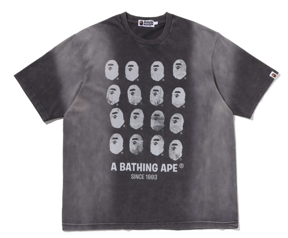 Bape Faded Ape Head Printed T-Shirt